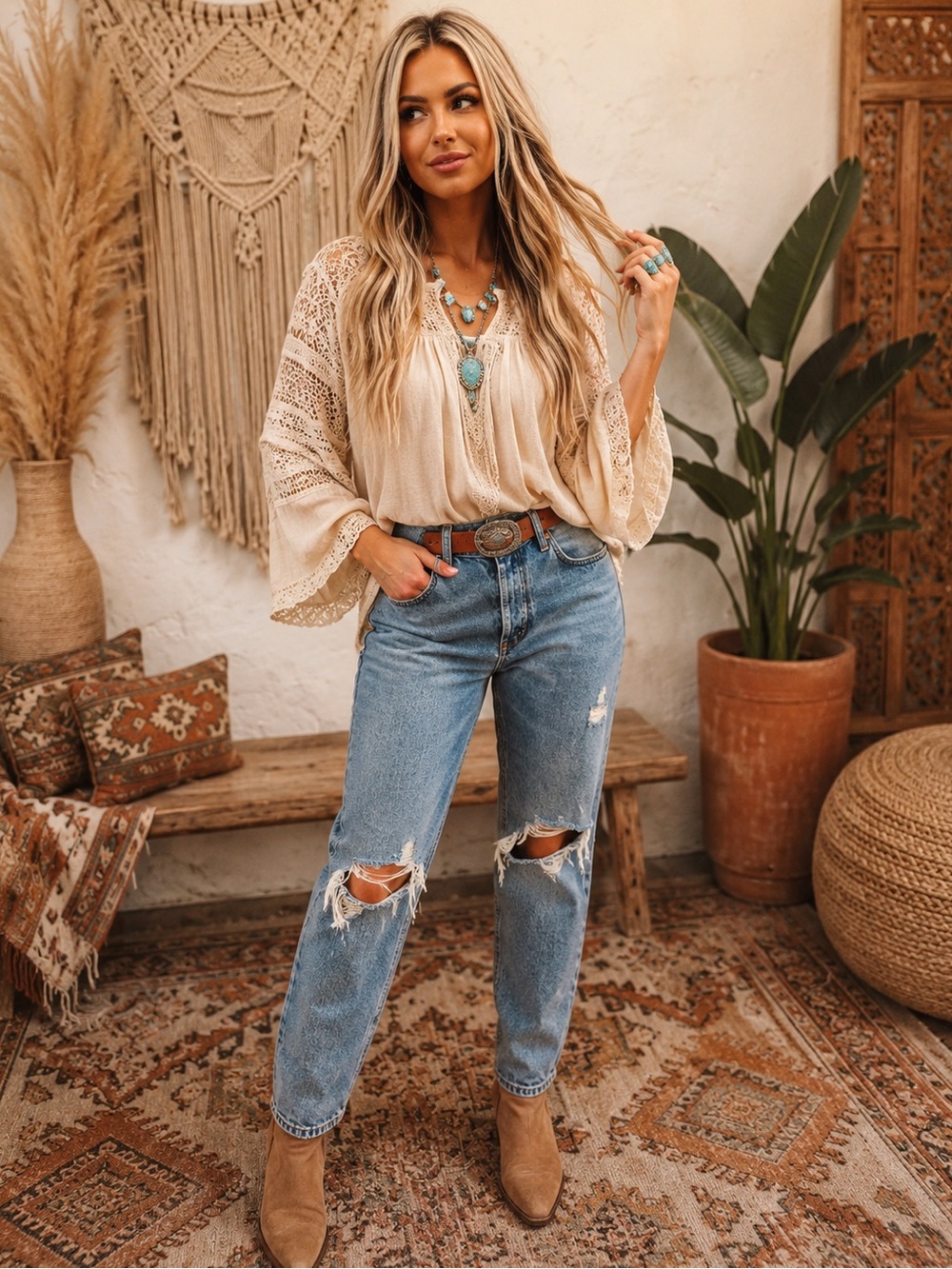 Agolde Light Blue Distressed High-Rise Jeans